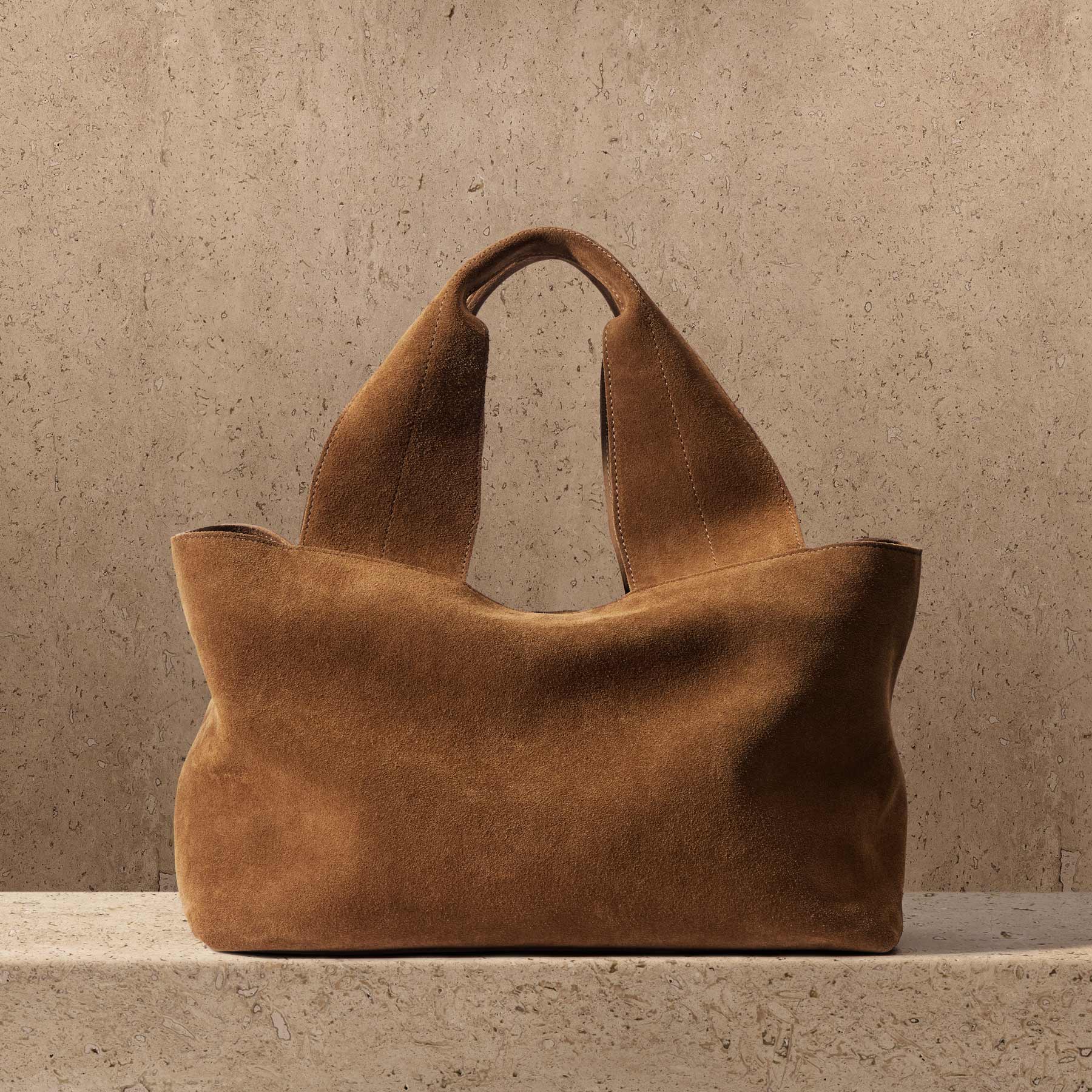 Sac fourre-tout en suède – Tabac